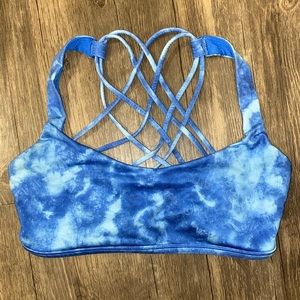 Lululemon Free to be Bra - Wild in Blue Tie Dye